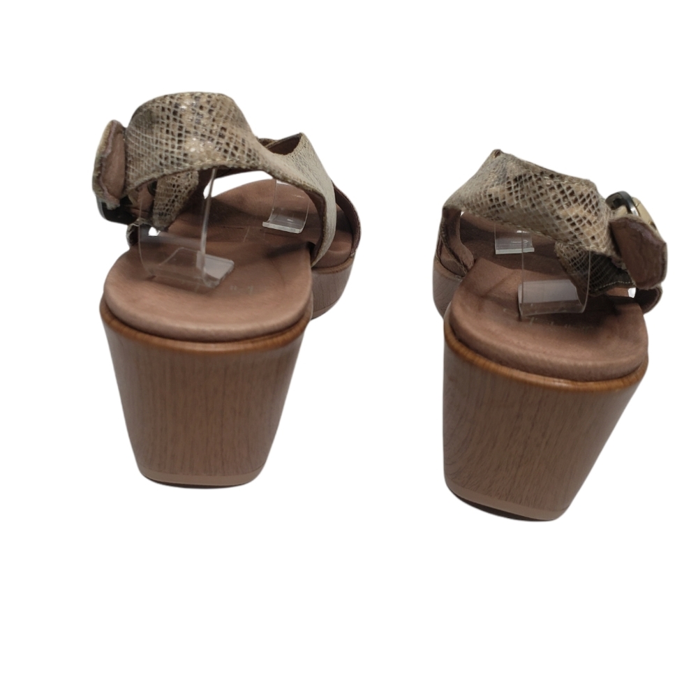 Dansko Snake Print Open Toe Clog Size 39/8.5 - image 5